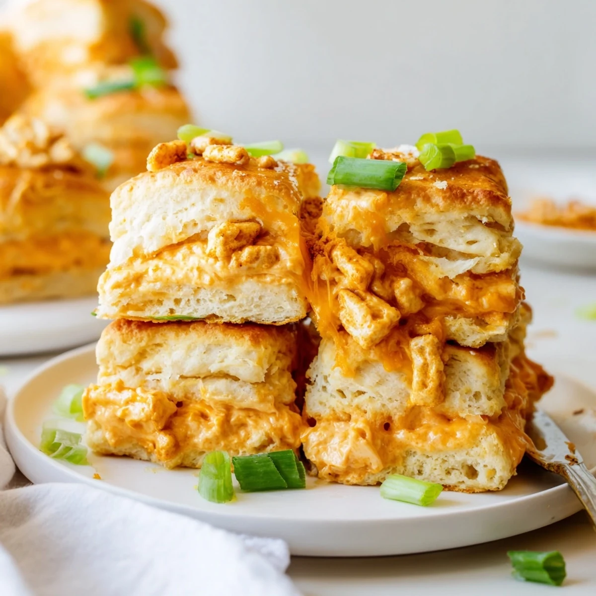Savory Buffalo Ranch Flaky Pretzel Biscuit Bars ready to delight your taste buds at parties.
