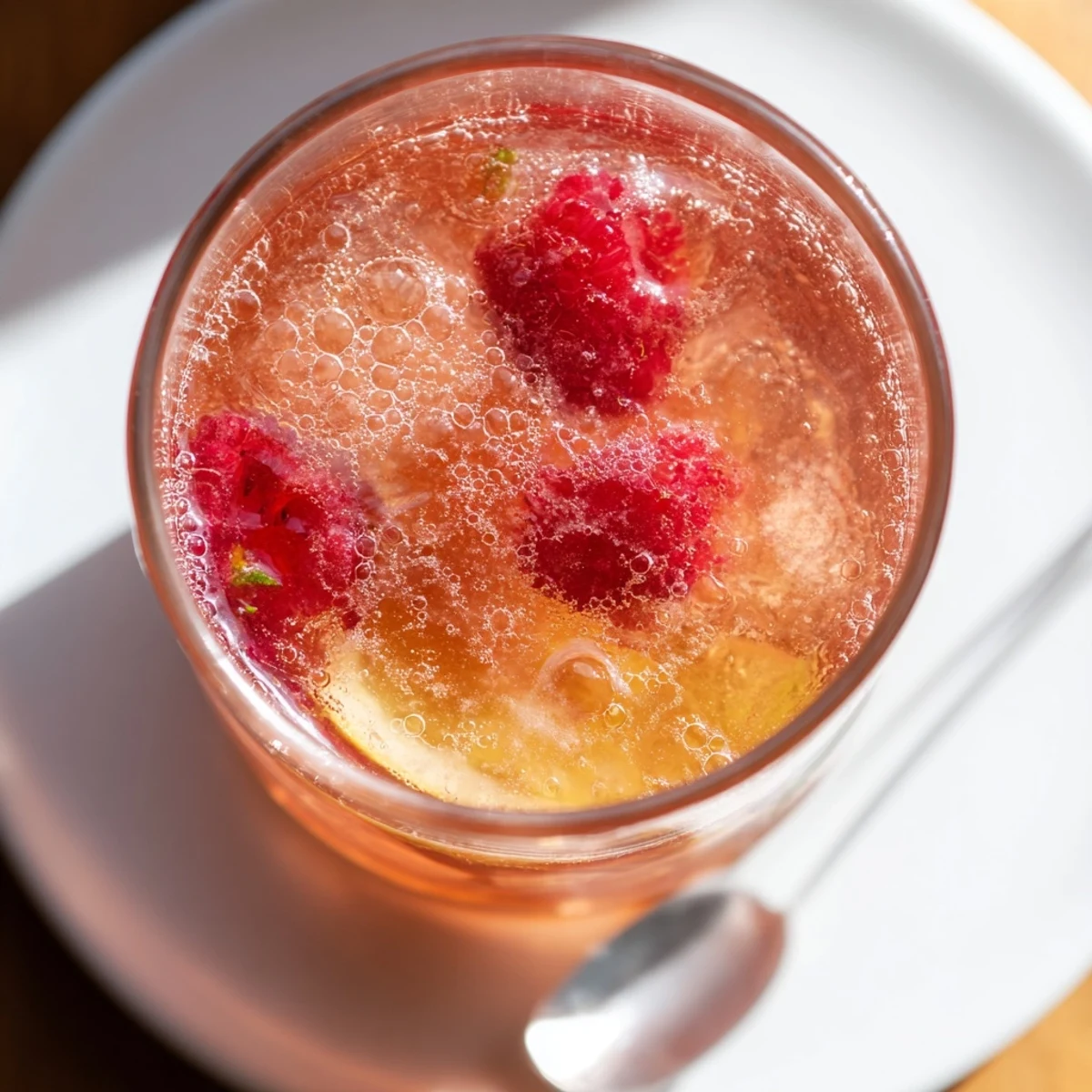 Refreshing kombucha-style home-brew mocktails with vibrant berries and mint accents.  