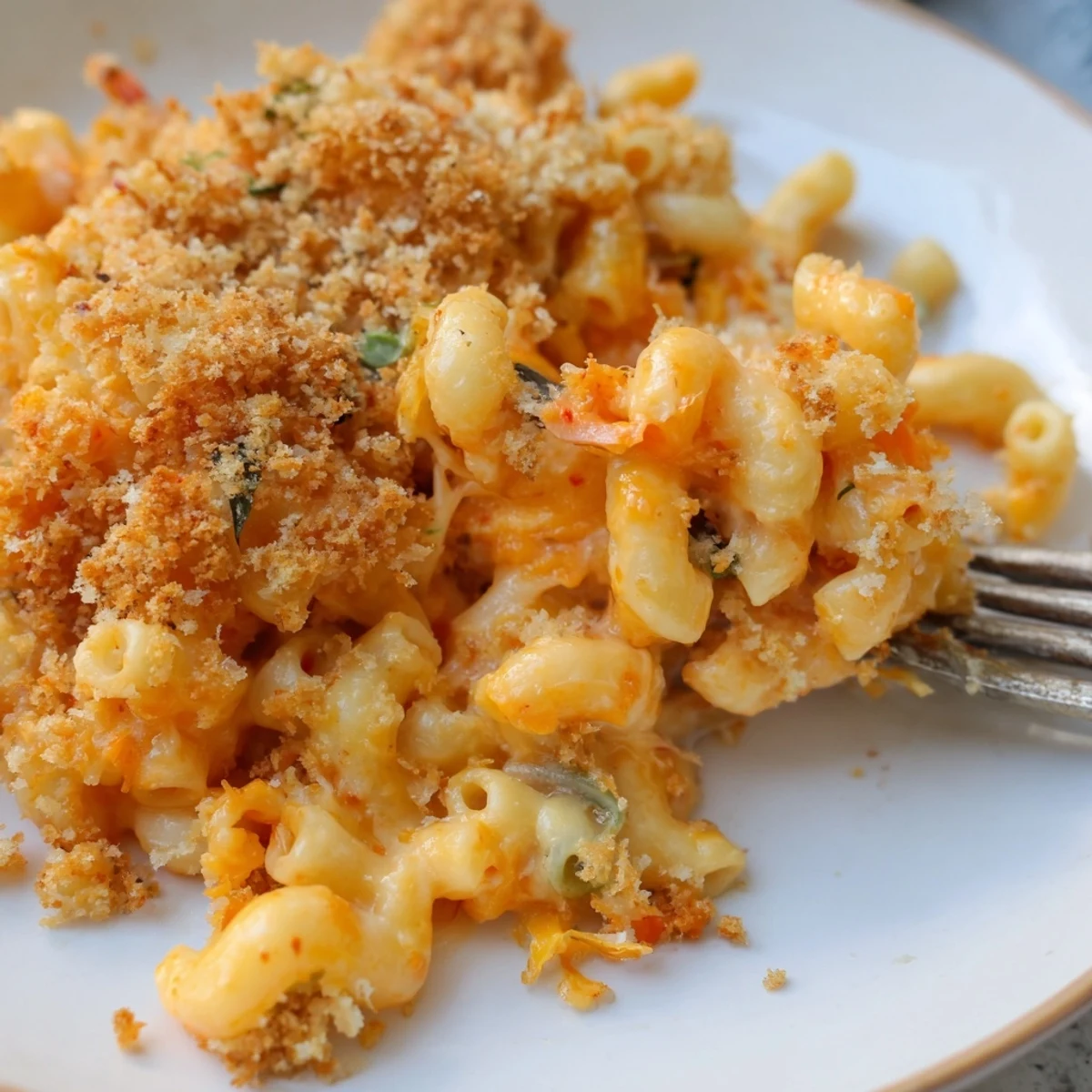 Savor the bold flavors of Spicy Kimchi Mac & Cheese, a comforting dish with a twist.