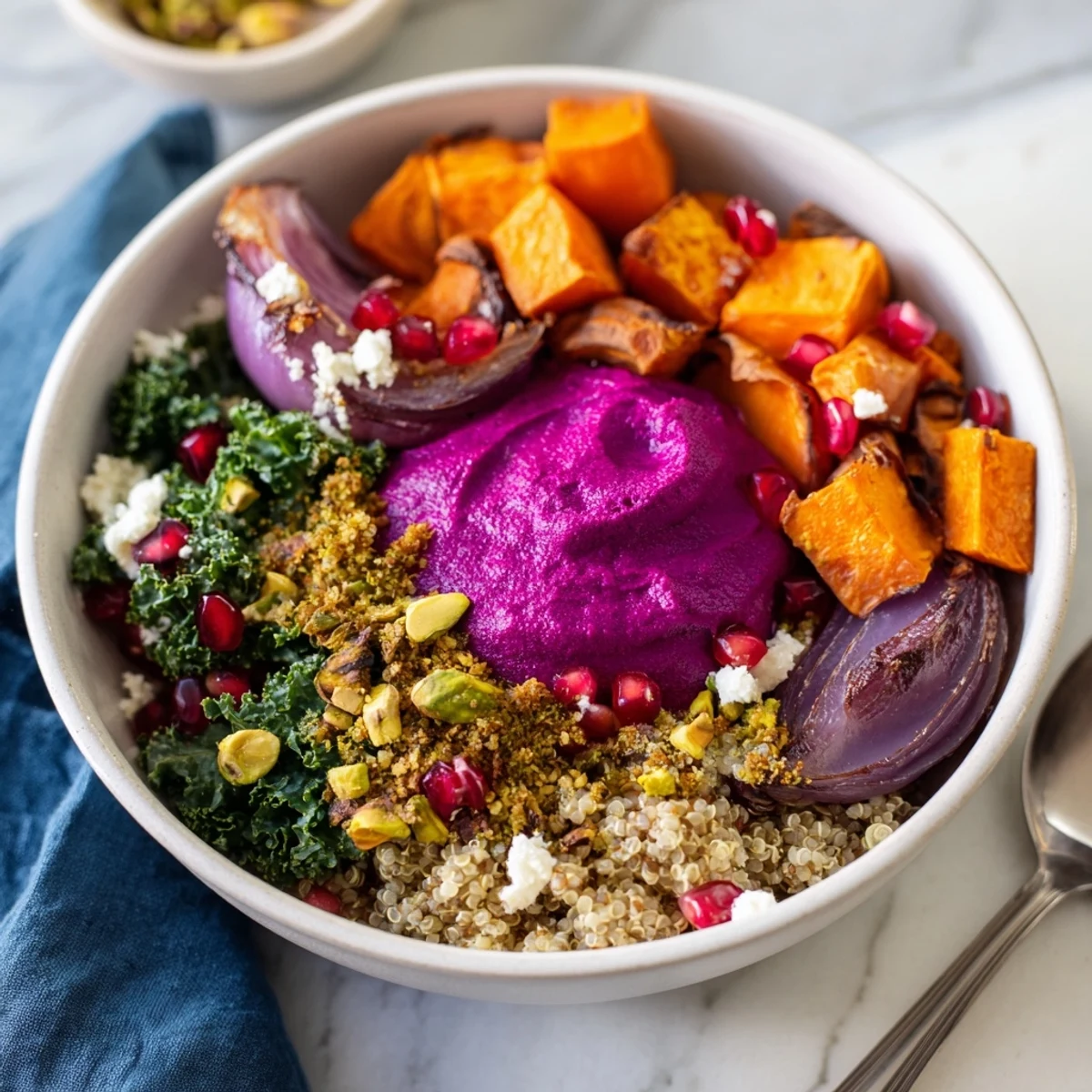 Enjoy a hearty Spiced Winter Bowl featuring nutrient-rich ingredients and delightful textures.