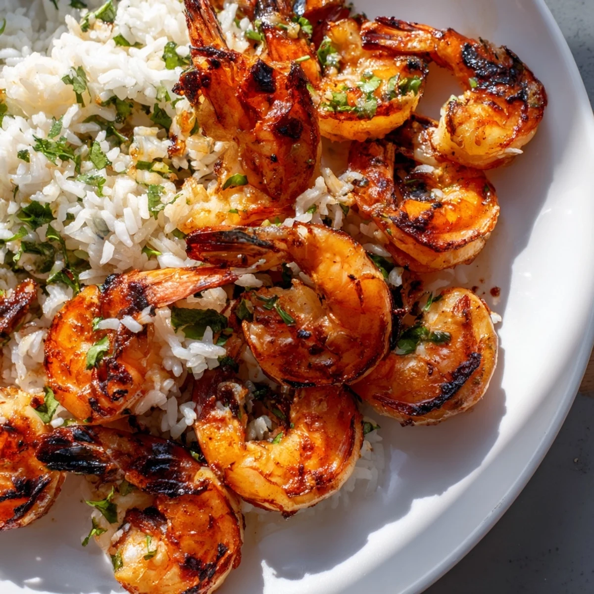 Flavorful Chipotle Lime Grilled Shrimp & Rice, perfectly grilled with bright, zesty rice ready to enjoy.