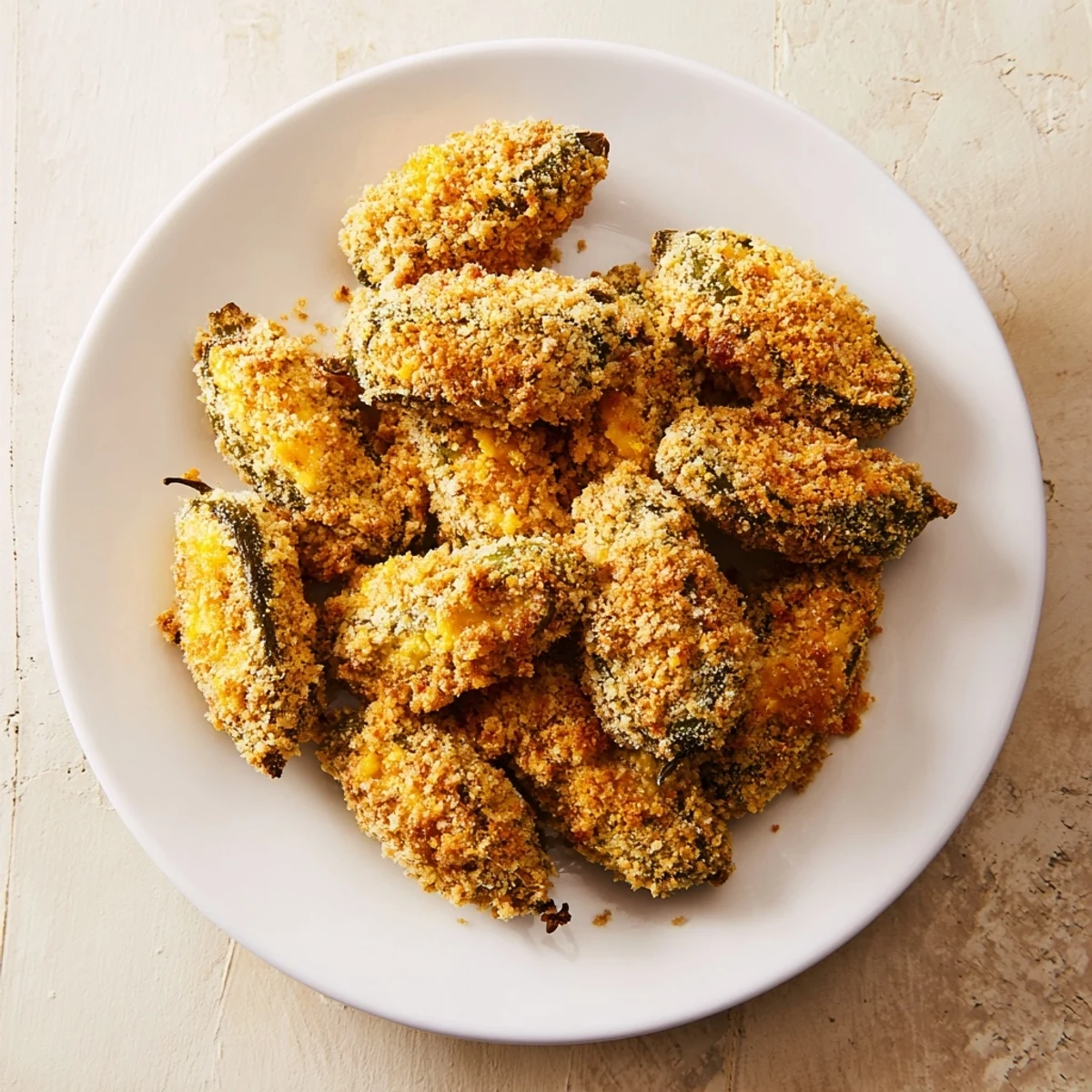 Homemade Crispy Cheese-Wrapped Pickle Ornaments: a delightful, golden snack with a tangy pickle center.