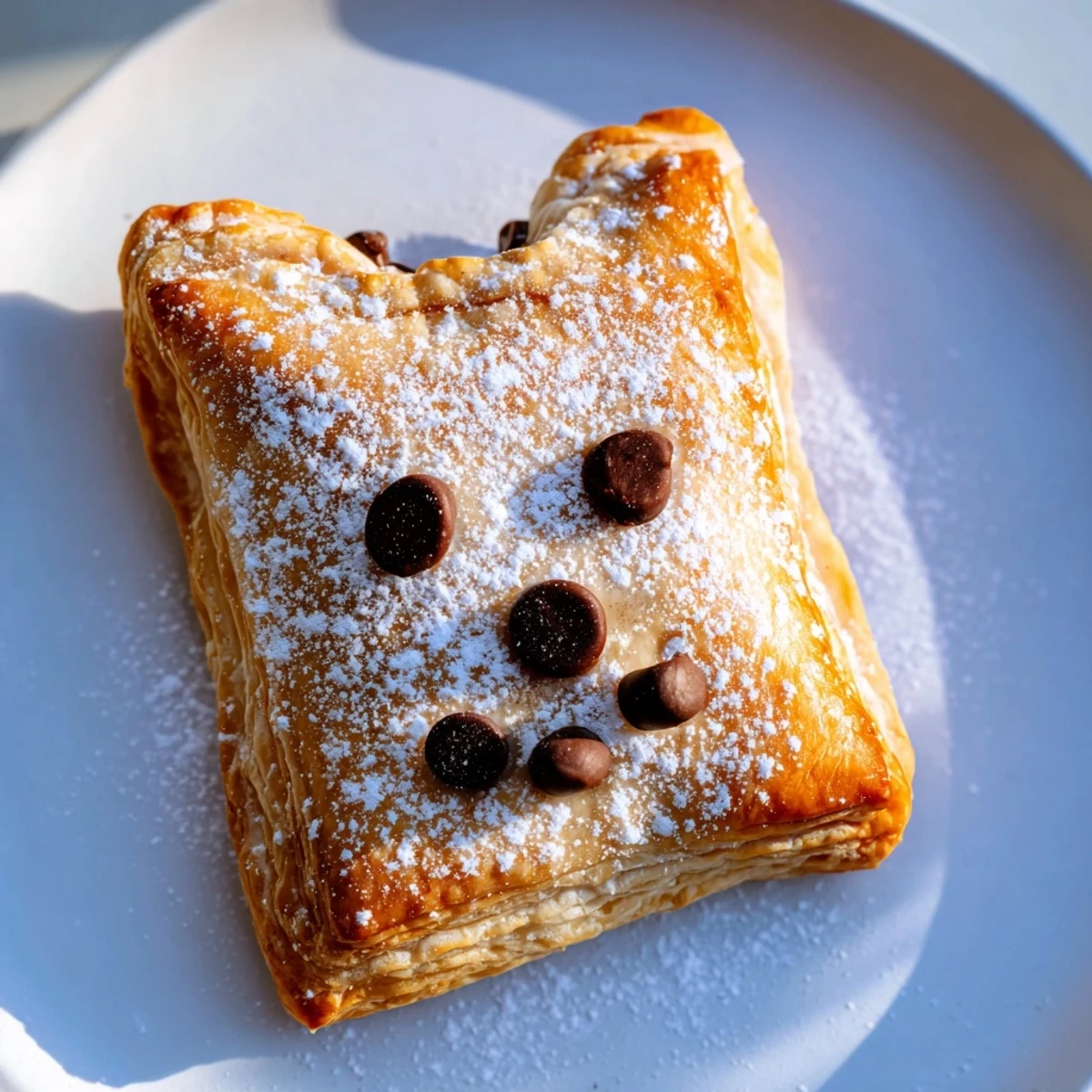 Golden, flaky Sleeping Gingerbread Puff Pastry Pockets, filled with warm, spiced gingerbread, ready to enjoy.