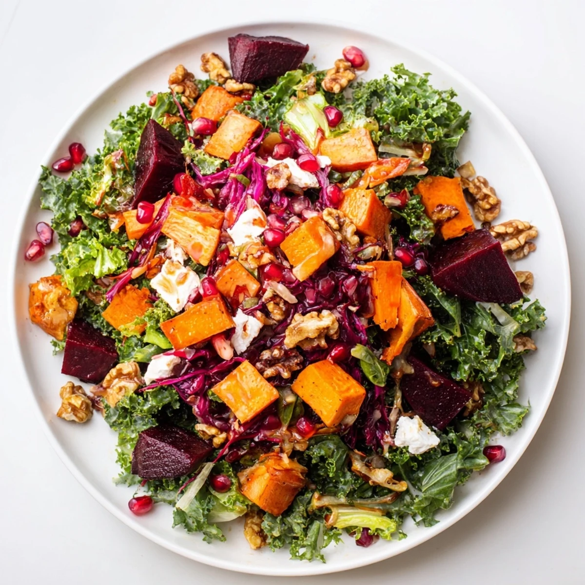 Steaming roasted vegetables and winter greens in this fresh Hot Girl Winter Salad.