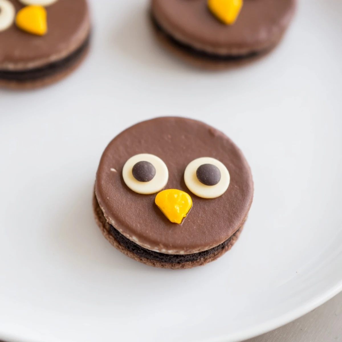 A vibrant Hoot Hoot Owl-Themed Treat Tray, showcasing adorable owl cookies, fruit skewers, and chocolate bark.