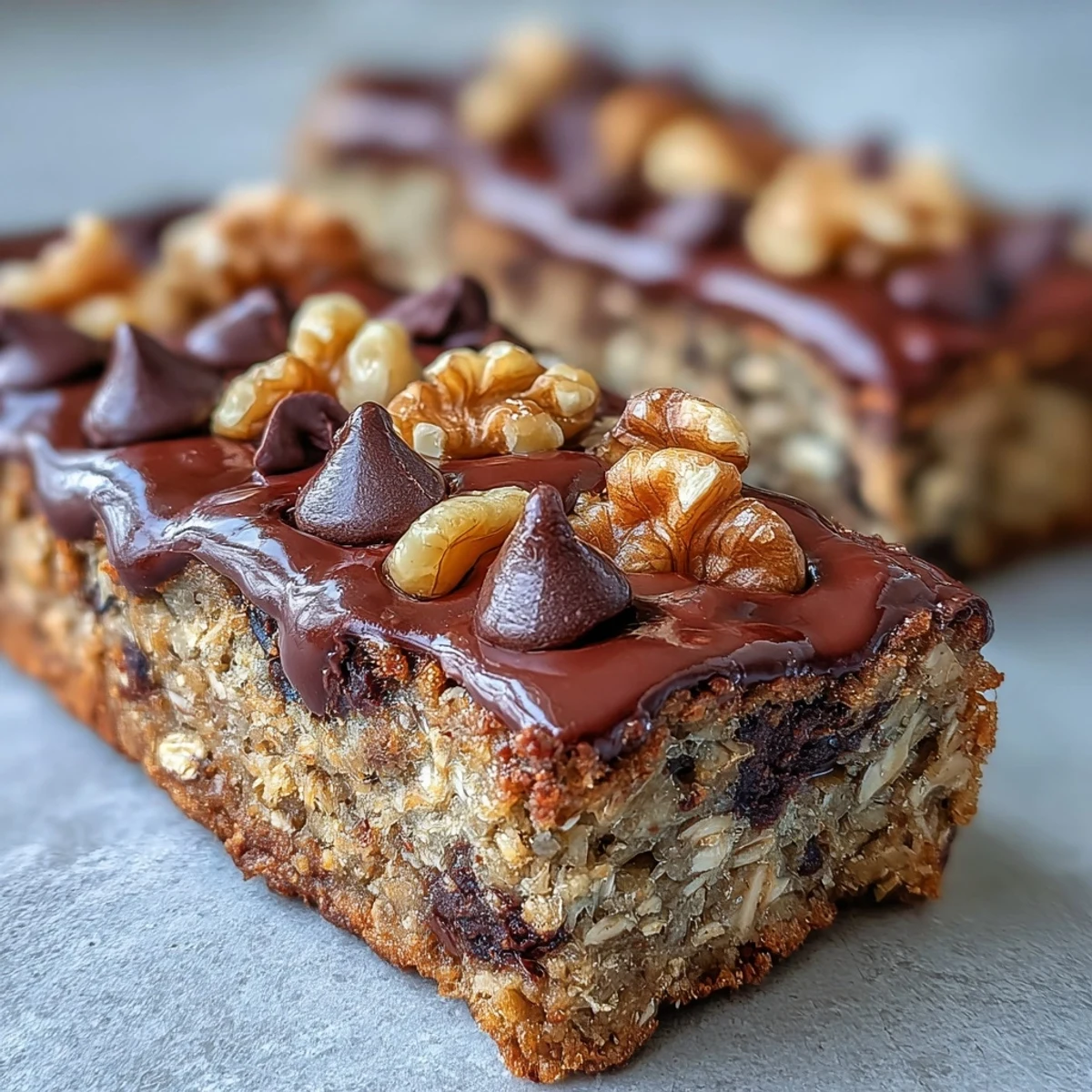Fudgy, moist Chunky Monkey Protein Oat Bars with banana aroma, served beside steaming black coffee.