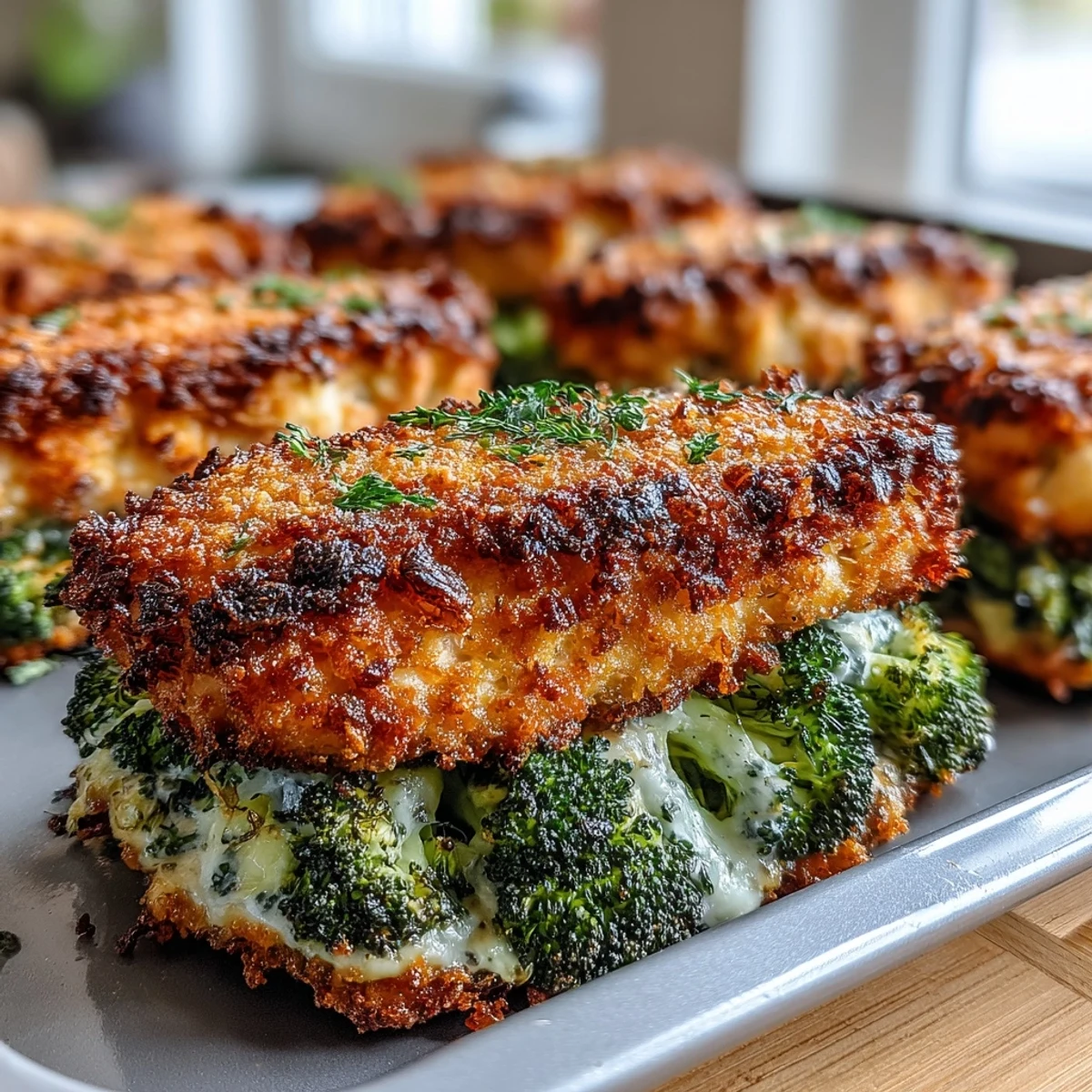 Freshly grated Parmesan and panko create a crispy, golden crust over tender roasted chicken and broccoli for a flavorful one-pan meal.