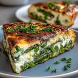 Spring Frittata Asparagus Peas Cheese