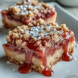 Picture bright rhubarb swirled into creamy custard bars.
