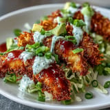 Juicy buffalo sauce-coated cabbage filling a warm tortilla, visually appealing and flavorful.