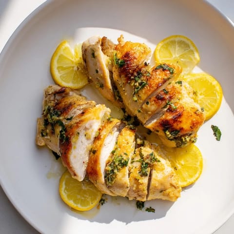 Greek lemon herb chicken dish