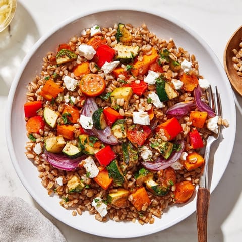 Farro With Roasted Vegetables