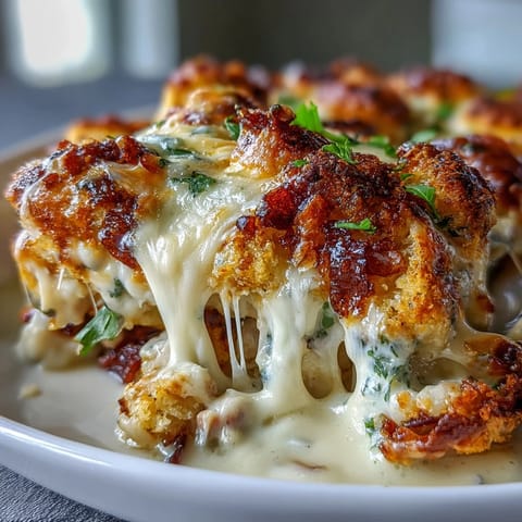 Decadent serving of Keto Chicken Cordon Bleu Casserole plated with a side of fresh green salad for balance.