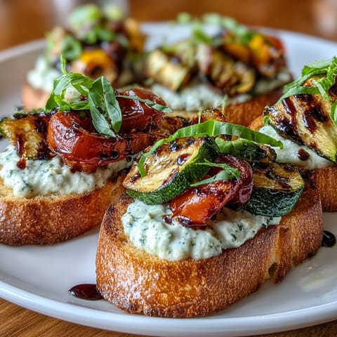 Garlic Butter Crostini Veggies