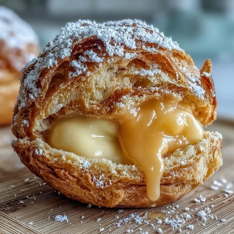 Mango Pastry Cream Puffs
