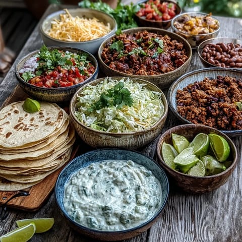Taste the fun of this DIY Taco Bar for Outdoor BBQ, ready for grilling.