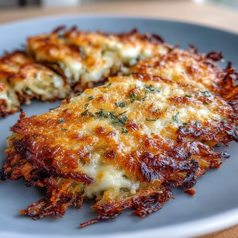 Crispy Cabbage Parmesan Melt showcasing golden, bubbling cheese and tender roasted cabbage rounds.