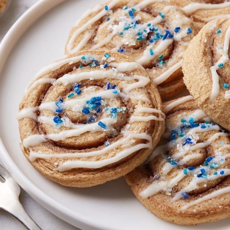 Deliciously spiced Gingerbread Hanukkah Cinnamon Roll Cookies perfect for your festive gatherings.