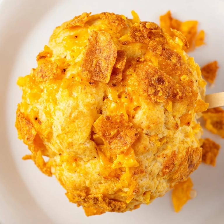 Golden-brown Flamin Hot Spicy Cheddar Biscuit Pops, crispy topped, served with creamy ranch dip.