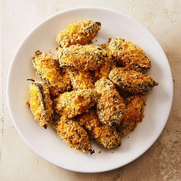 Homemade Crispy Cheese-Wrapped Pickle Ornaments: a delightful, golden snack with a tangy pickle center.