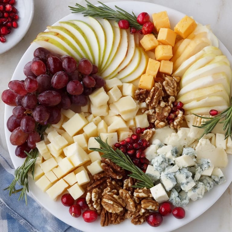 A delicious close-up of the fully assembled Winter Wonderland Snack Board, showcasing a delightful array.