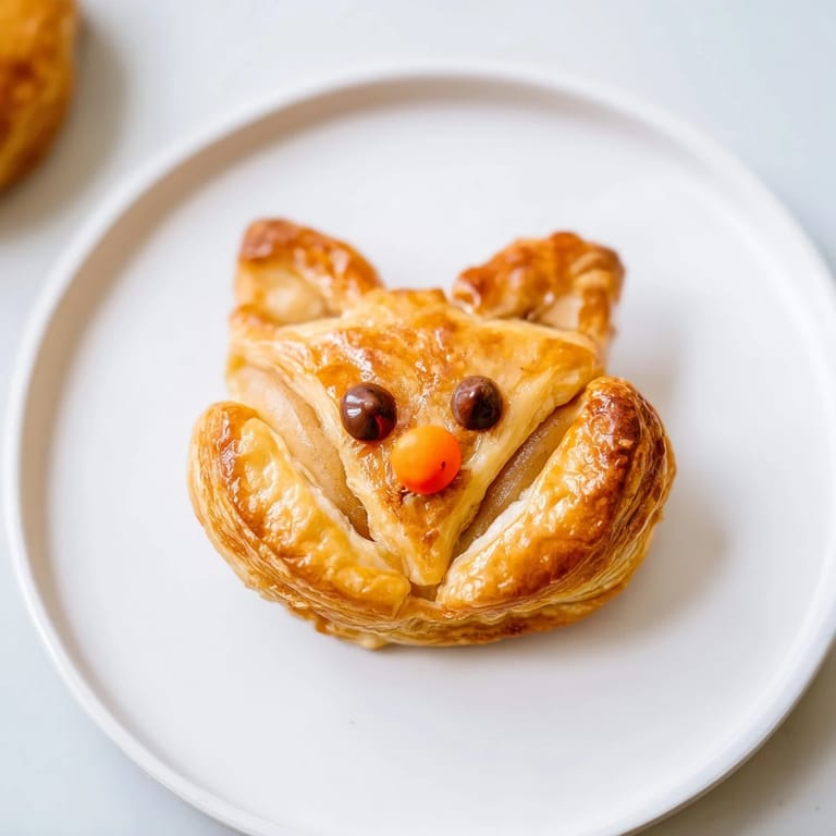 Cute, edible foxes! These warm Autumn Harvest Fox-Shaped Bites boast a flaky pastry and sweet fruit filling.