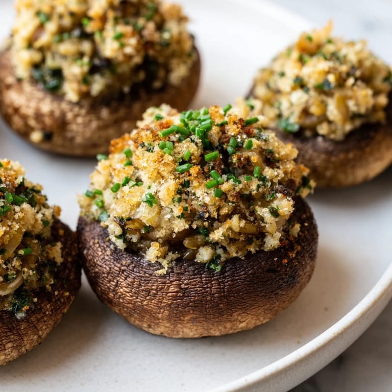 Warm, appetizing Enchanted Forest Mushroom Nibbles, a vegetarian appetizer with fresh parsley garnish.