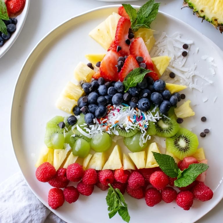 Freshly arranged fruit on a Birthday Board, showcasing healthy, sweet slices for a party.