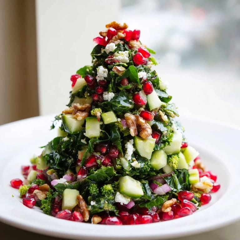 Enjoy the fresh, crunchy textures of this Chopped Christmas Tree Salad: a healthy, holiday-ready vegetarian meal.
