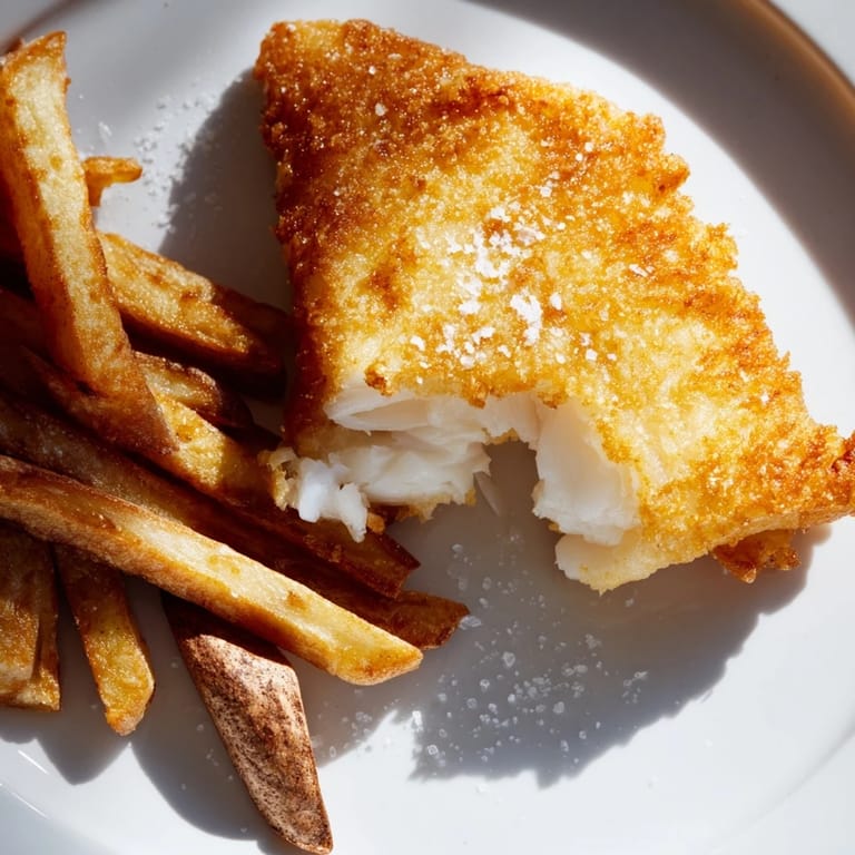 Picture this: perfectly cooked British fish and chips alongside a bowl of savory tartar sauce.