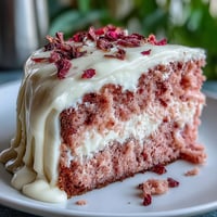 Bridal Shower Rosé Velvet Cake boasts delicate pink layers with elegant gold drip.
