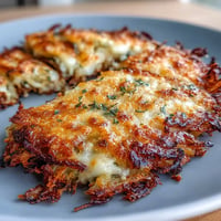 Crispy Cabbage Parmesan Melt showcasing golden, bubbling cheese and tender roasted cabbage rounds.